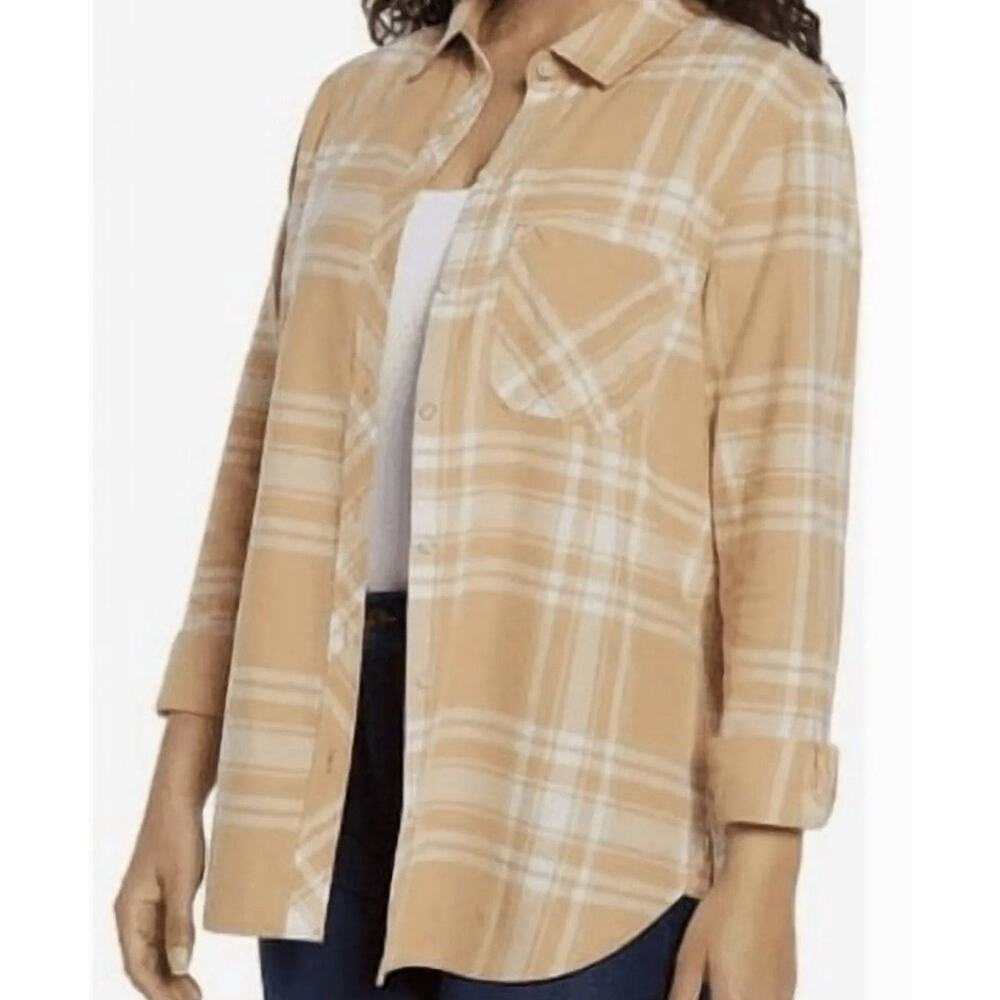 GAP Relaxed Fit Flannel Shirt Women’s Small NWT 100% Cotton Plaid Button Up